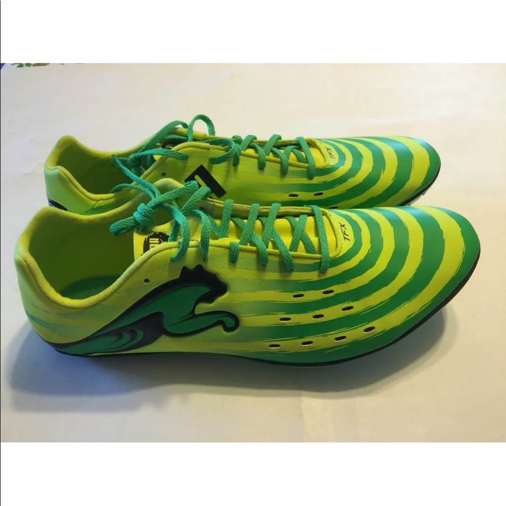 New Puma TFX Star Multi Sports Cleats Track Field Soccer Football 13 Neon Green